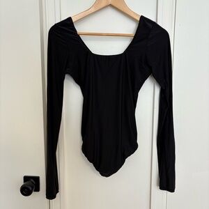 Aerie Black Long Sleeve Bodysuit